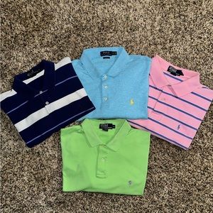 Lot Bundle 4 *POLO by Ralph Lauren* mens casual golf polo shirts - XL - Classic!